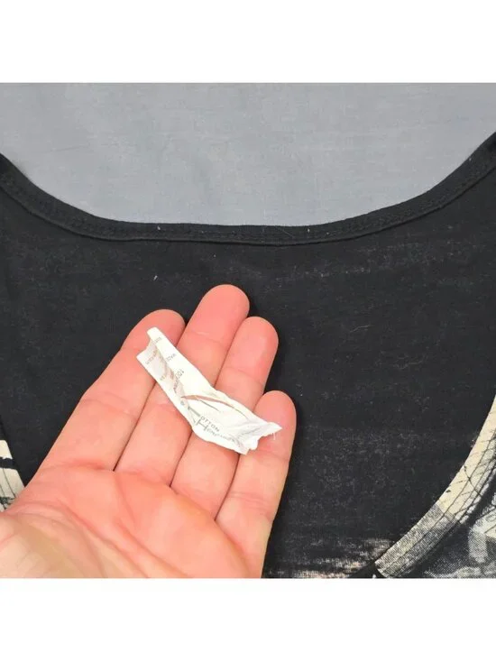 Las Vegas Graphic Tank Top 2XL Cotton Heritage 100% Cotton Black/Beige Sleeveles - Picture 4 of 5